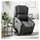 vidaXL Massagesessel mit Aufstehhilfe Leder 86,5 x 99,5 x 86,5 cm Schwarz elektrisch