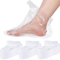 100x klare Einwegstiefel aus plastischem Material für Paraffin-Bäder, Fußpediküre, Hot Spa Wax Behandlungen und Paraffin-Fußmasken. Schützt die Füße und erleichtert die Anwendung von Lotionen.