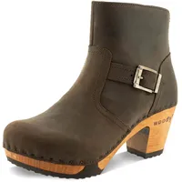 woody Damen Tina Clog Stiefelette, Caffe, 37 EU