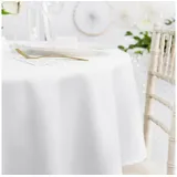 Partydeco Tischdecke rund 280 cm Weiß
