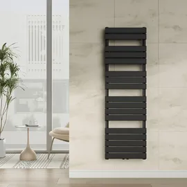 neu.haus Handtuchheizkörper Voss 500 x 1600 mm 844 W schwarz Mittelventil