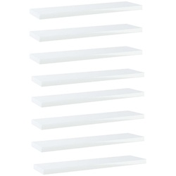 vidaXL Bücherregal Bücherregal-Bretter 8 Stk. Hochglanz-Weiß 40x10x1,5 cm, 8-tlg. weiß 40 cm x 1.5 cm x 10 cm