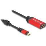 Delock USB Type-C zu HDMI Adapter (DP Alt Mode) 8K 60 Hz mit HDR Funktion rot