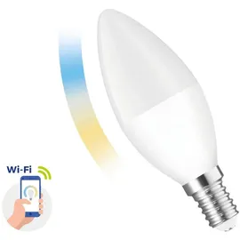 Spectrum Smart LED Kerze 5W = 35W E14 matt Warmweiß bis Tageslichtweiß 2700K - 6500K Tuya Wi-Fi dimmbar