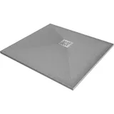 Mexen Stone+ Duschwanne 90x90 cm, grau-beton | Grau - Beton