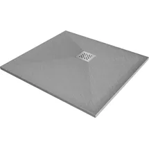 Mexen Stone+ Duschwanne 90x90 cm, grau-beton | Grau - Beton