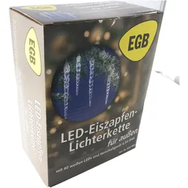 EGB LED-Lichterkette Eiszapfen 6 m Weiß