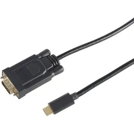 ShiverPeaks S-Conn 10-59045 3m USB C VGA (D-Sub) Schwarz Videokabel-Adapter (10-59045)