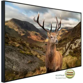 Papermoon Infrarotheizung Hirsch in Landschaft, sehr angenehme Strahlungswärme bunt