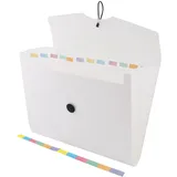 D.RECT Fächermappe DIN A4 25 mm Weiß 12 St.