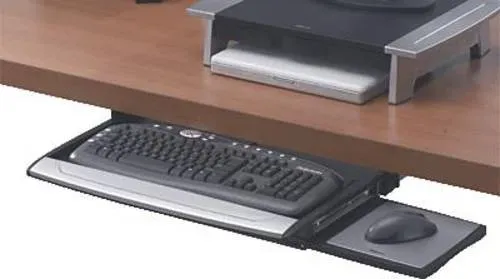 Preisvergleich Produktbild Fellowes 8031201 Tastatur-Untertischeinschub Schwarz, Silber