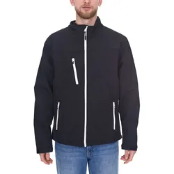 SANTINO Herren wasserabweisende Softshell-Jacke Outdoor-Jacke Alltags-Jacke 6201401019 Schwarz - S