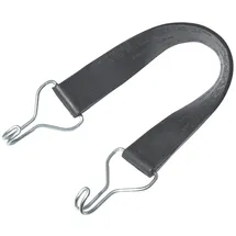 Braun Gummispanngurt, Farbe schwarz, dehnbar, 54 cm Länge, 35 mm Gurtbreite, mit Drahthaken. Artikel Nr.: 73095