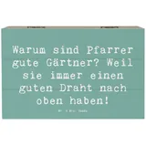 Mr. & Mrs. Panda Dekokiste 19 x 12 cm Spruch Pfarrer Gärtner - Meeresbrise - Geschenk, Glauben, (1 St), Hohe Stabilität. blau