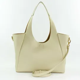 Valentino Futura Shopper Kunstleder Beige/Weiß