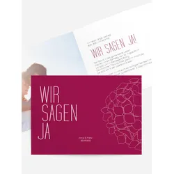 Hochzeitseinladungen selbst gestalten mit Spruch und Fotos im Onlinedesigner bei Meine-Kartenmanufaktur.de