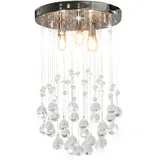 vidaXL Kugel 3-flg. 30 cm silber Acryl
