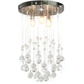 vidaXL Kugel 3-flg. 30 cm silber Acryl