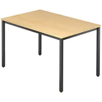 Bümö Besprechungstisch, Ahorn, Schwarz, Nachbildung,Ahorn, 120x72x80 cm, FSC Mix,