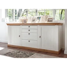 furn.design Hemsby Sideboard 210 x 91 x 52 cm weiß