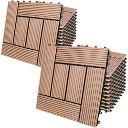 Casaria WPC Fliesen 22x Klassik Terrakotta
