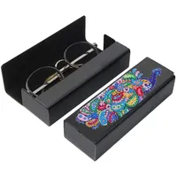 5D Diamant Malerei Brillenetui,DIY Brillenetui Aufbewahrungsbox mit Magnetverschluss DIY Handwerk Strass Malerei Leder Brillenetui für Brillen Sonnenbrille Strass Painting Voll Kits Charms Geschenk