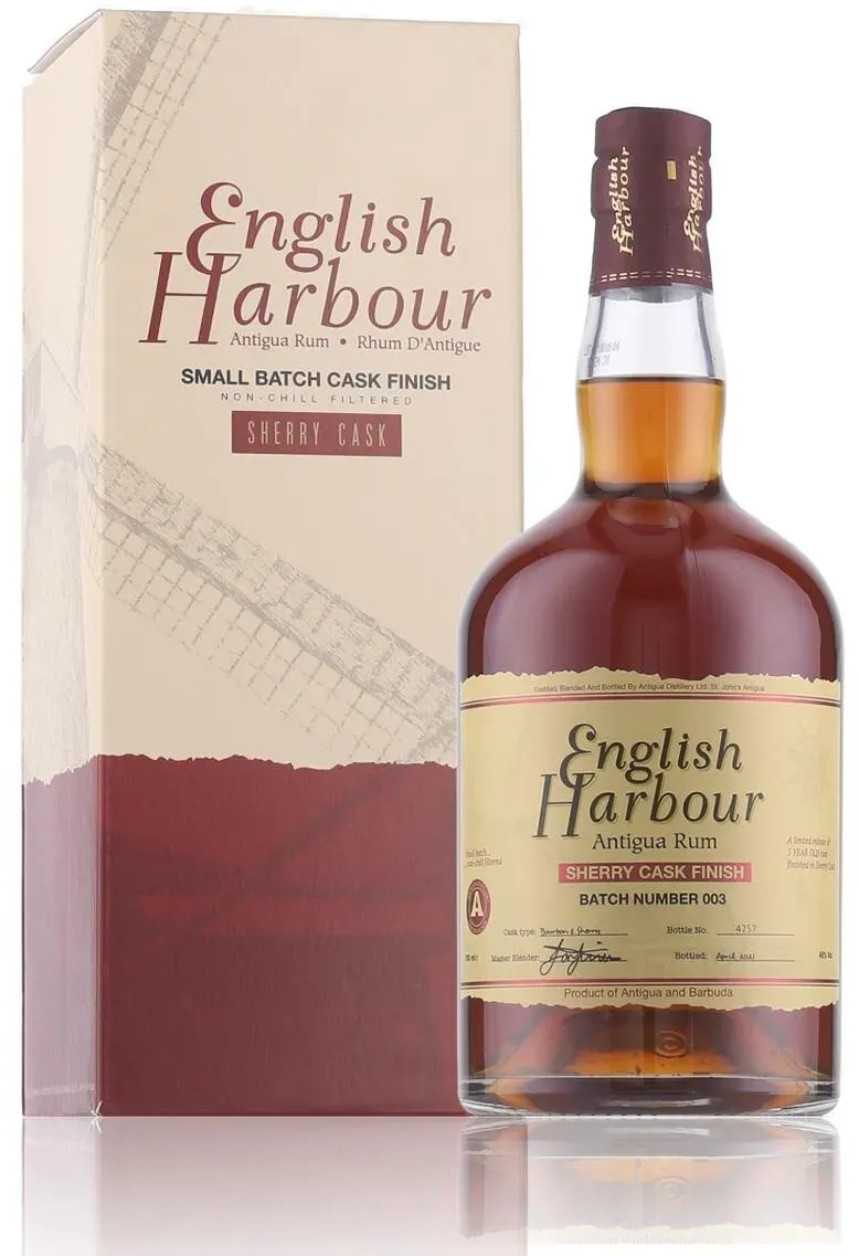 English Harbour 5 Years ANTIGUA Rum Sherry Cask Finish 46% Vol. 0,7l in Geschenkbox