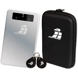 Digittrade GmbH Digittrade RS256 4TB HDD verschlüsselt mit Hardware Verschlüsselung, RFID Security externe Festplatte (6,4 cm (2,5 Zoll), 5400rpm, USB 3.0, 256-Bit AES Verschluesselung 6,35cm 2,5Zoll ... (4 TB), Externe Festplatte, Silber