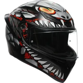 AGV K1 S Lyzard Helm, schwarz-grau-rot, Größe 2XL für Männer