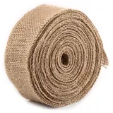 10M Natur Jute Sackleinen Geschenkband Tischläufer Sackleinen Rolle Juteband Cinta Yute Toile Jute 15cm Vintage Dekoband Naturband Juteband Jute Stoffbindung (5cm) juteband rolle 5cm breit