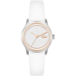 Quarzuhr LACOSTE "ELYSE", weiß, Armbanduhren, Damen, Armbanduhr, Damenuhr, Lederarmband, analog