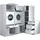 laundreezy Mehrzweckschrank-Set 203 x 200 x 68 cm Weiß