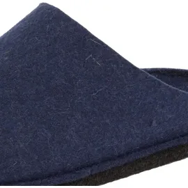 HAFLINGER Soft Filzpantoffeln aus Wollfilz Hausschuh Blau 48 EU