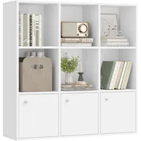 VASAGLE Bücherregal 97,5 x 29 x 97,5 cm Weiß