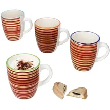 Mambocat Kaffeetasse 0,32 l Mehrfarbig 4 St.