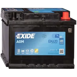 Exide EK620 Start-Stop AGM 12V 62Ah 680A Autobatterie