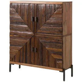 MASSIVMOEBEL24.DE Highboard 112 x 40 x 137 cm Beige