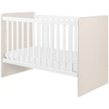 KIKKABOO Babybett Ayla 140 x 70 cm, Gitterstäbe abnehmbar, 3 Ebenen einstellbar beige