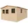 TIMBELA Gartenhaus 4,93 x 3,03 m Beige