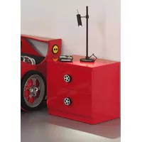 Vipack Kindernachttisch Monza 47 x 40 x 47 cm MDF glänzend rot lackiert