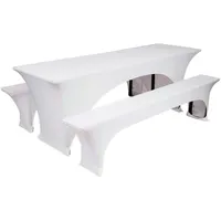 TexDeko Stretch Hussen für Bierzeltgarnitur gepolstert 220 x 50cm