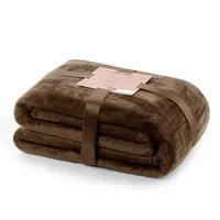 DecoKing Kuscheldecke 200x220 cm braun Decke Microfaser Tagesdecke Fleece