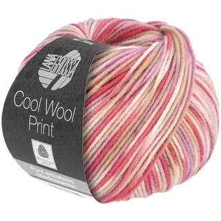 Lana Grossa Cool Wool Print | Extrafeine Merinowolle waschmaschinenfest und filzfrei | Handstrickgarn aus 100% Schurwolle (Merino extrafein) | 50g Wolle zum Stricken & Häkeln | 160m Garn FB 831
