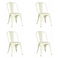 Resol garbar KIBO Stuhl Indoor, Outdoor Set 4 Creme