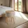 Tectake Sitzhocker Yara gepolstert in Leinenoptik 42,5 x 45,5 x 42,5 cm Beige