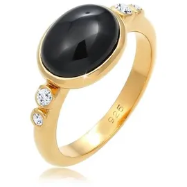 Elli Ring 925 Sterling Silber Cocktailring in Gold | Gr.: 52