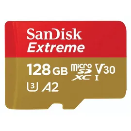 SanDisk Extreme microSDXC UHS-I U3 A2 + SD-Adapter 128 GB