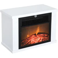 Homcom Elektrokamin,, Weiß, Metall, 17x25x34 cm, Freizeit, Heizen & Kühlen, Elektrokamine