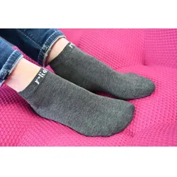R-L-F Unisex No Show Socken grau