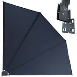 Quick Star Windschutz Sichtschutzfächer 115 x 115 cm Grau Polyester 2 St.